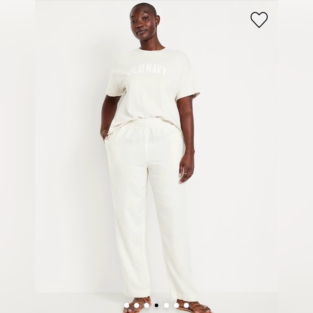 NWT Old Navy Women’s High-Waisted Linen-Blend
Straight Ankle Pants